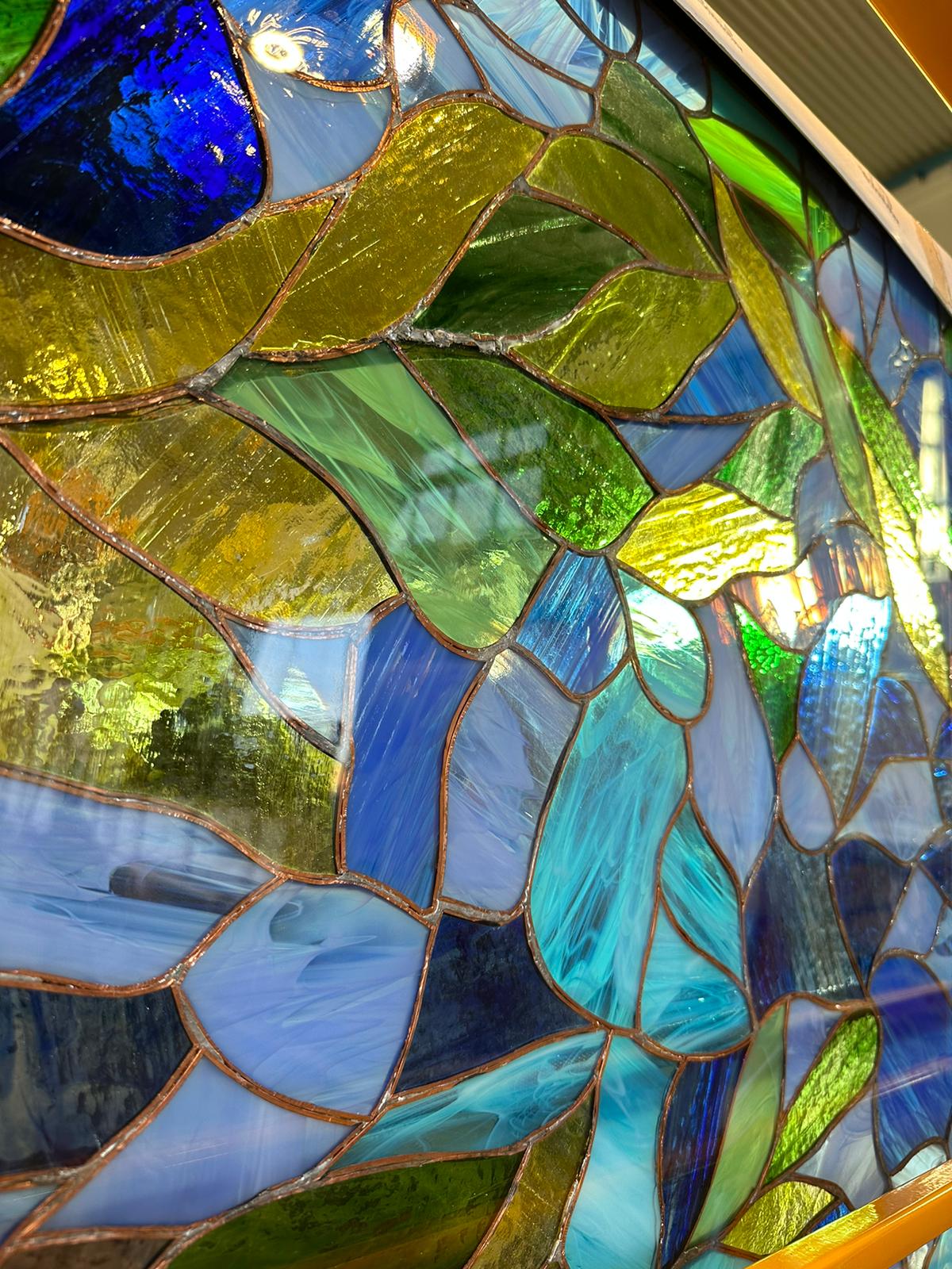 Tiffany's boutique stained glass details