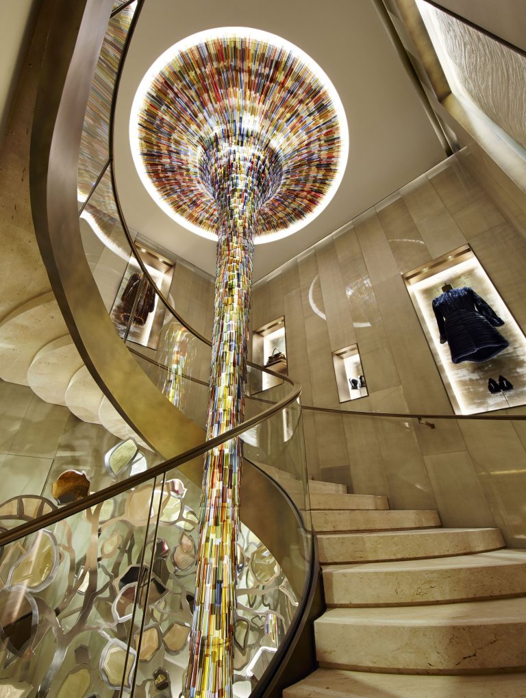 Fendi's boutique, Paris, chandelier