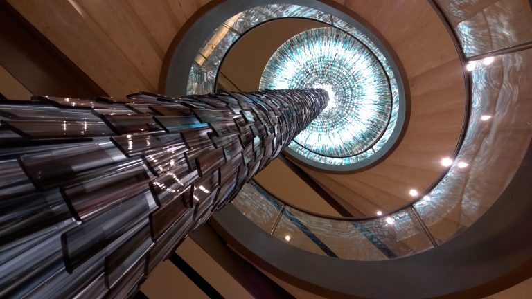 Fendi's chandelier, London, glass chandelier