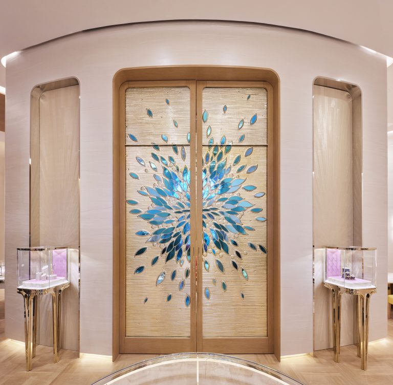 Tiffany's boutiques cast glass doors